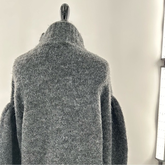 Express womens sweater size XS grey oversized turtleneck - Picture 7 of 11